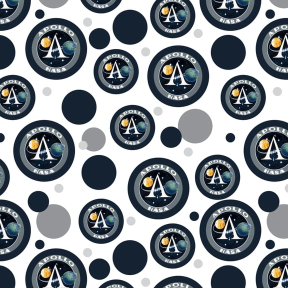 NASA Apollo Space Program Patch Premium Gift Wrap Wrapping Paper Roll