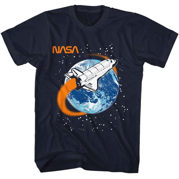NASA Around The World Navy Adult T-Shirt S