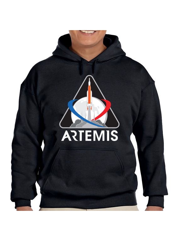 NASA Artemis 1 Mission Logo Pullover Hoodie-5XL