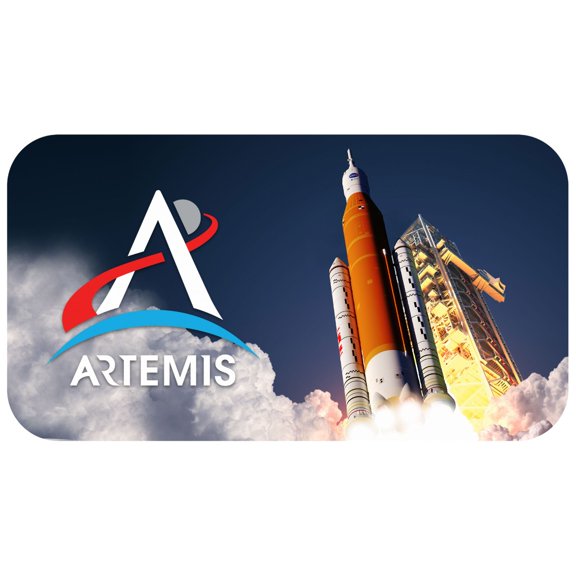 NASA Artemis Launch 6x11" Mouse Pad 1/16 Thick