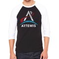 thumbnail image 1 of NASA Artemis Logo - Men's Raglan Baseball Word Art T-Shirt, 1 of 2