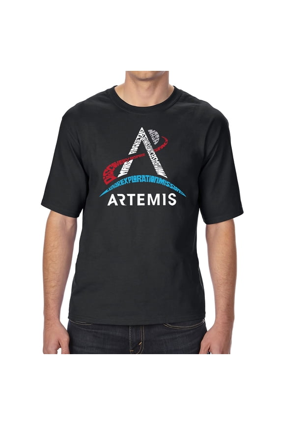 NASA Artemis Logo - Men's Tall and Long Word Art T-Shirt