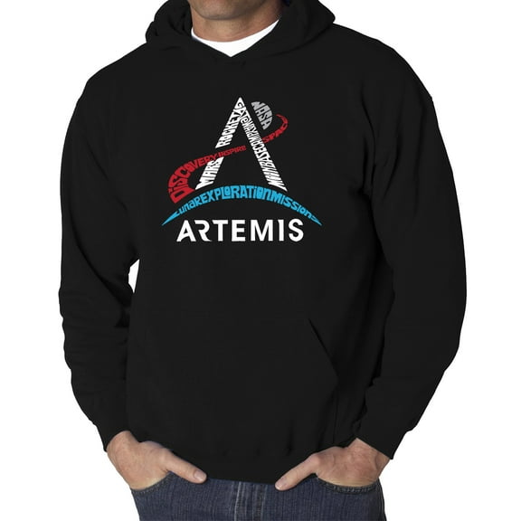 NASA Artemis Logo - Men's Word Art Hooded Sweatshirt