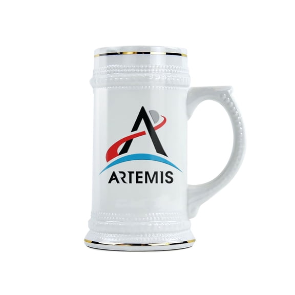 NASA Artemis Program Logo 22 oz Ceramic Beer Stein