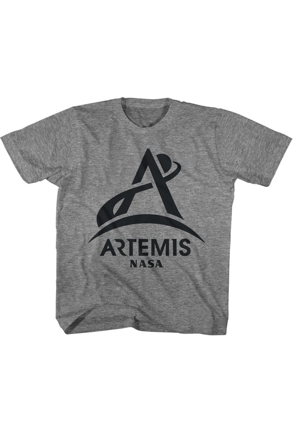 NASA Artemis Program Logo Graphite Heather Youth T-Shirt