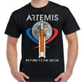 thumbnail image 1 of NASA Artemis Return To The Moon Adult Black Shirt-Medium, 1 of 1