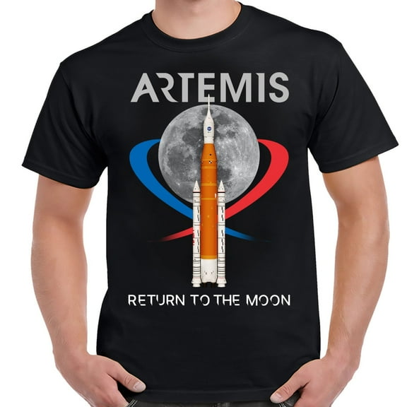 NASA Artemis Return To The Moon Adult Black Shirt-Small