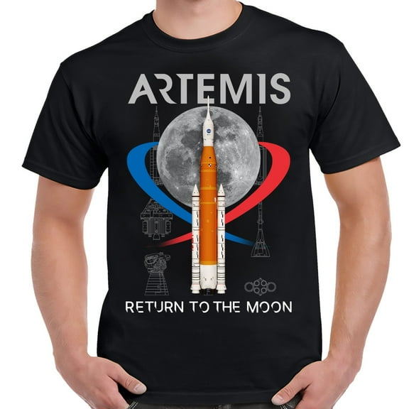 NASA Artemis Return To The Moon Schematic Adult Shirt-Small