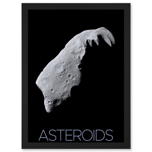 NASA Asteroid 243 Ida Space Poster Artwork Framed Wall Art Print A4