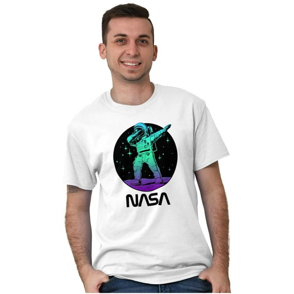 NASA Astronaut Dab on the Moon Funny Men's Graphic T Shirt Tees Brisco Brands 2X