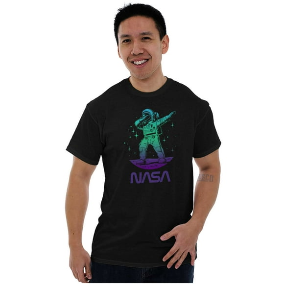 NASA Astronaut Dab on the Moon Funny Men's Graphic T Shirt Tees Brisco Brands L