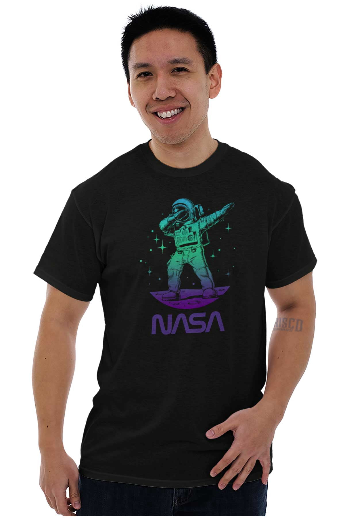 NASA Astronaut Dab on the Moon Funny Men's Graphic T Shirt Tees Brisco ...