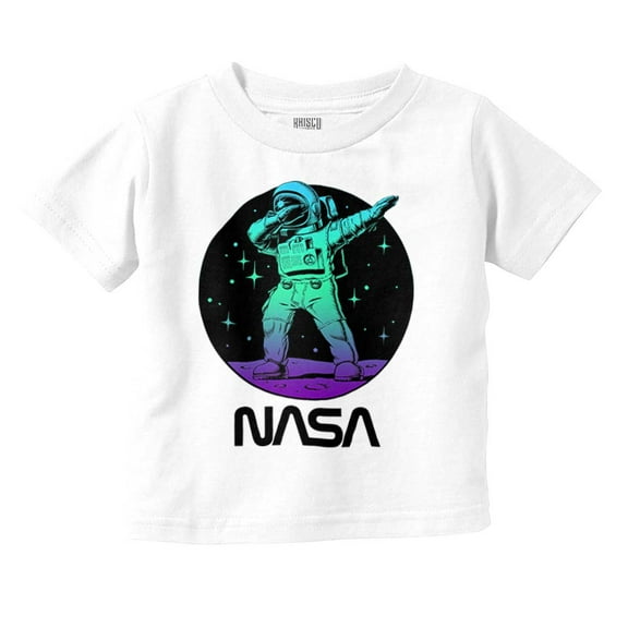 NASA Astronaut Dab on the Moon Funny Toddler Boy Girl T Shirt Infant Toddler Brisco Brands 5T