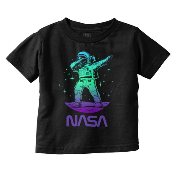 NASA Astronaut Dab on the Moon Funny Toddler Boy Girl T Shirt Infant Toddler Brisco Brands 6M