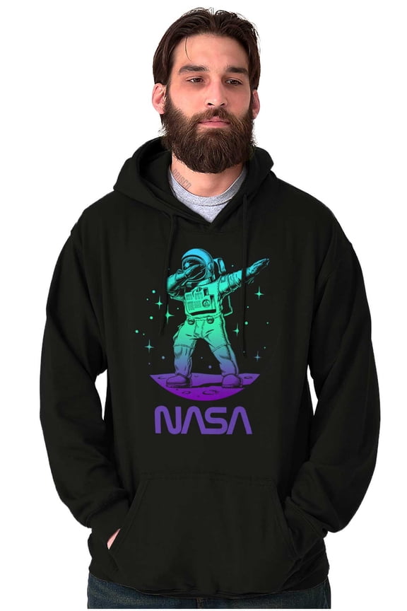 Astronaut Dab on the Moon Funny Unisex Plus Size Hoodie Brisco Brands 2X