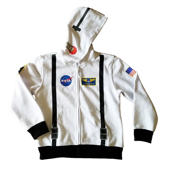 Get Real Gear Astronaut Hoodie  White  Adult Size Small