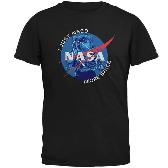 NASA Astronaut I Just Need More Space Mens T Shirt Black X-LG