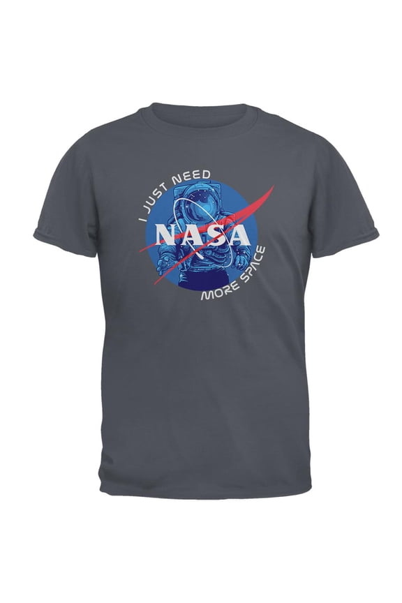NASA Astronaut I Just Need More Space Mens T Shirt Charcoal SM