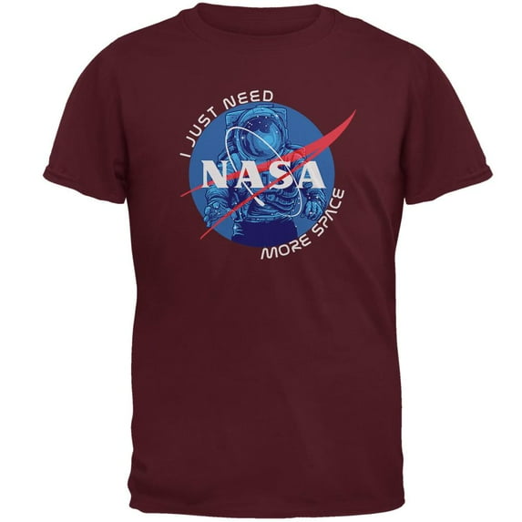 NASA Astronaut I Just Need More Space Mens T Shirt Maroon 2XL