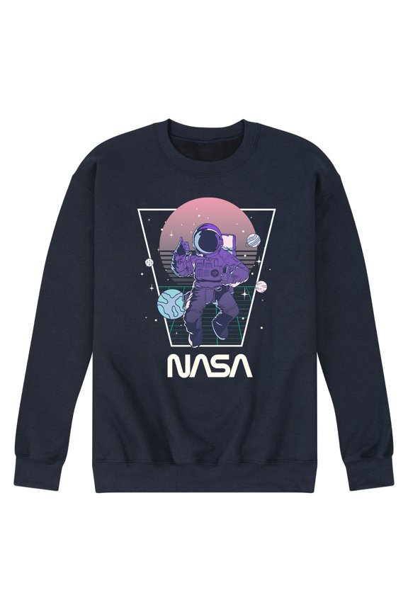 Astronaut - Men's Crew Neck Fleece Pullover