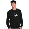 thumbnail image 1 of NASA Astronaut Space Shuttle Surfing Long Sleeve TShirt Men Women Brisco Brands L, 1 of 6