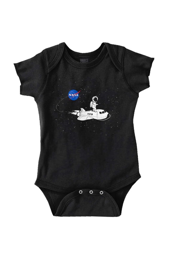 NASA Astronaut Space Shuttle Surfing Romper Boys or Girls Infant Baby Brisco Brands 12M
