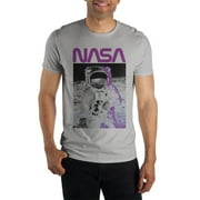 NASA Astronaut Walk On The Moon Mens Gray T-Shirt-Medium