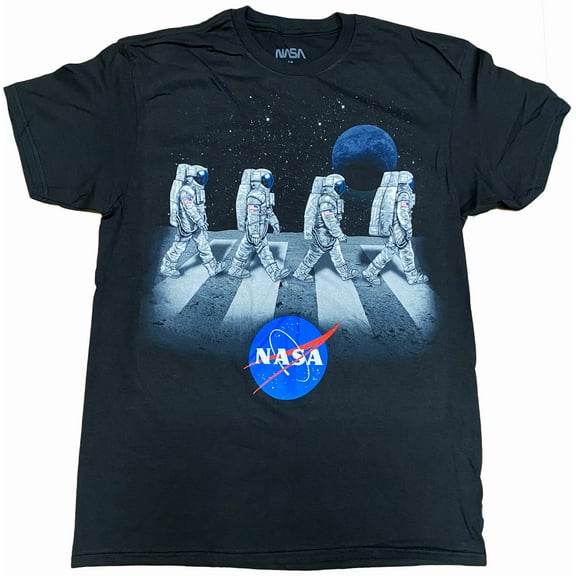 NASA Astronauts Walking On The Moon Adult T-Shirt