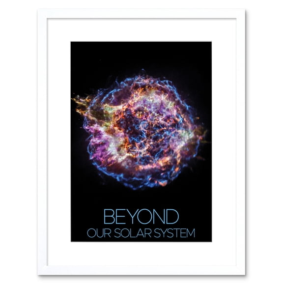 NASA Beyond Solar System Cassiopeia A Supernova Remnant Poster Artwork Framed Wall Art Print 9X7 Inch
