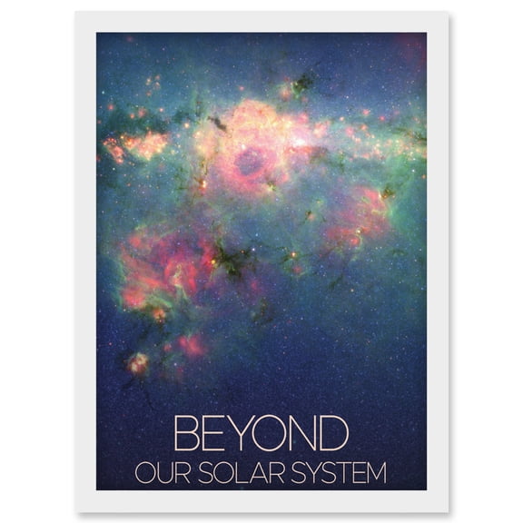 NASA Beyond Solar System Glowing Milky Way Spiral Galaxy Poster Artwork Framed Wall Art Print A4