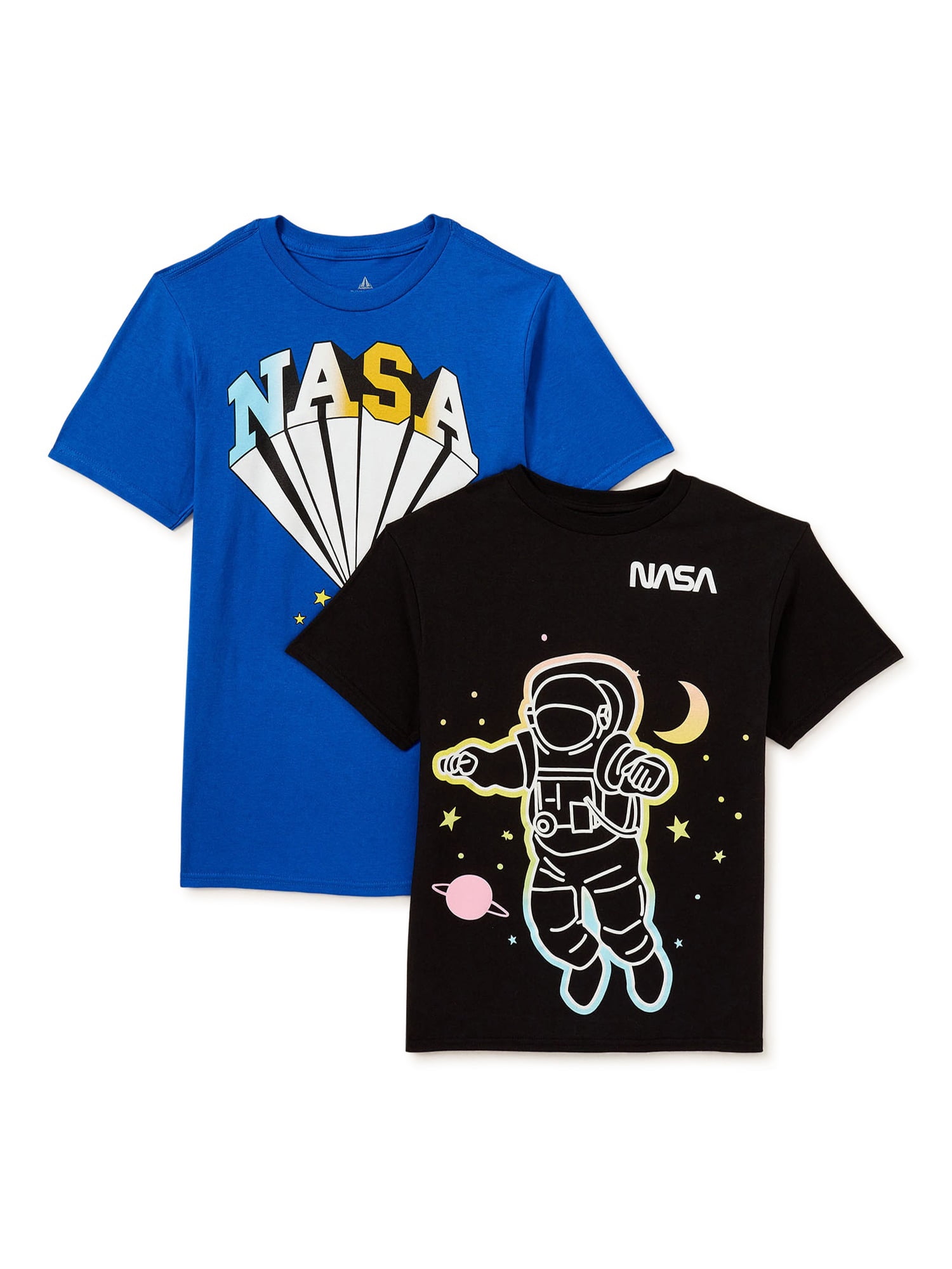 NASA Boys Astronaut Graphic T-Shirts, 2-Pack, Sizes 4-18 - Walmart.com
