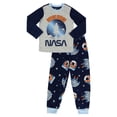 thumbnail image 1 of NASA Boys Classic 2 Pc Long Sleeve Long Pant Fleece Pajama Set, Sizes 4-12, 1 of 4