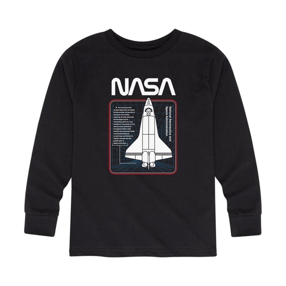 NASA - Boys' Long Sleeve Graphic T-Shirt