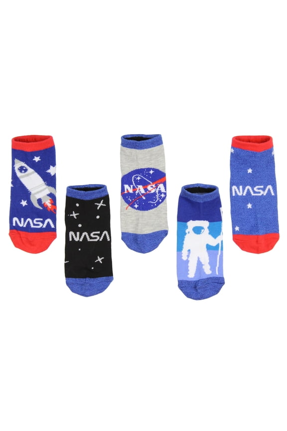 NASA Buzz Aldrin Youth Space 5 Pair Mix and Match Ankle Socks