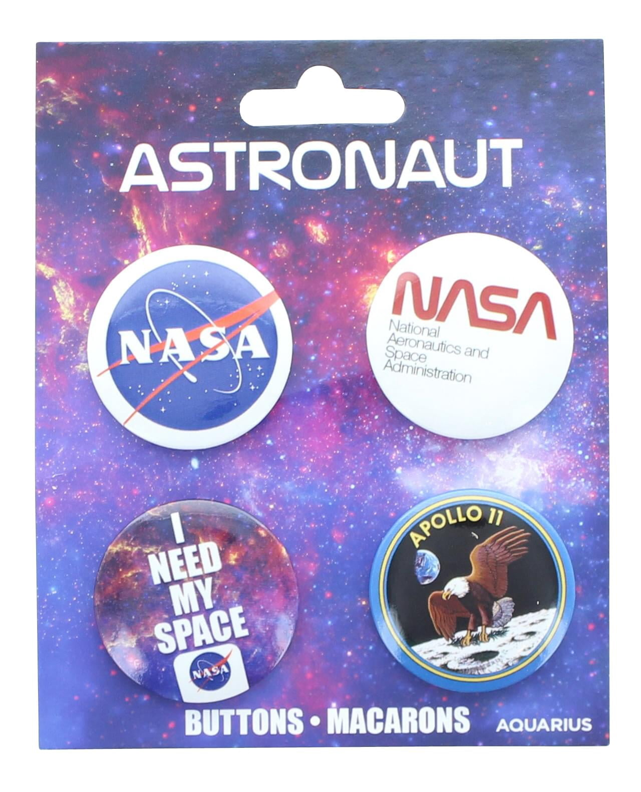 Nasa Pin Button NASA Carded Button Pin 4 Pack - Walmart.com
