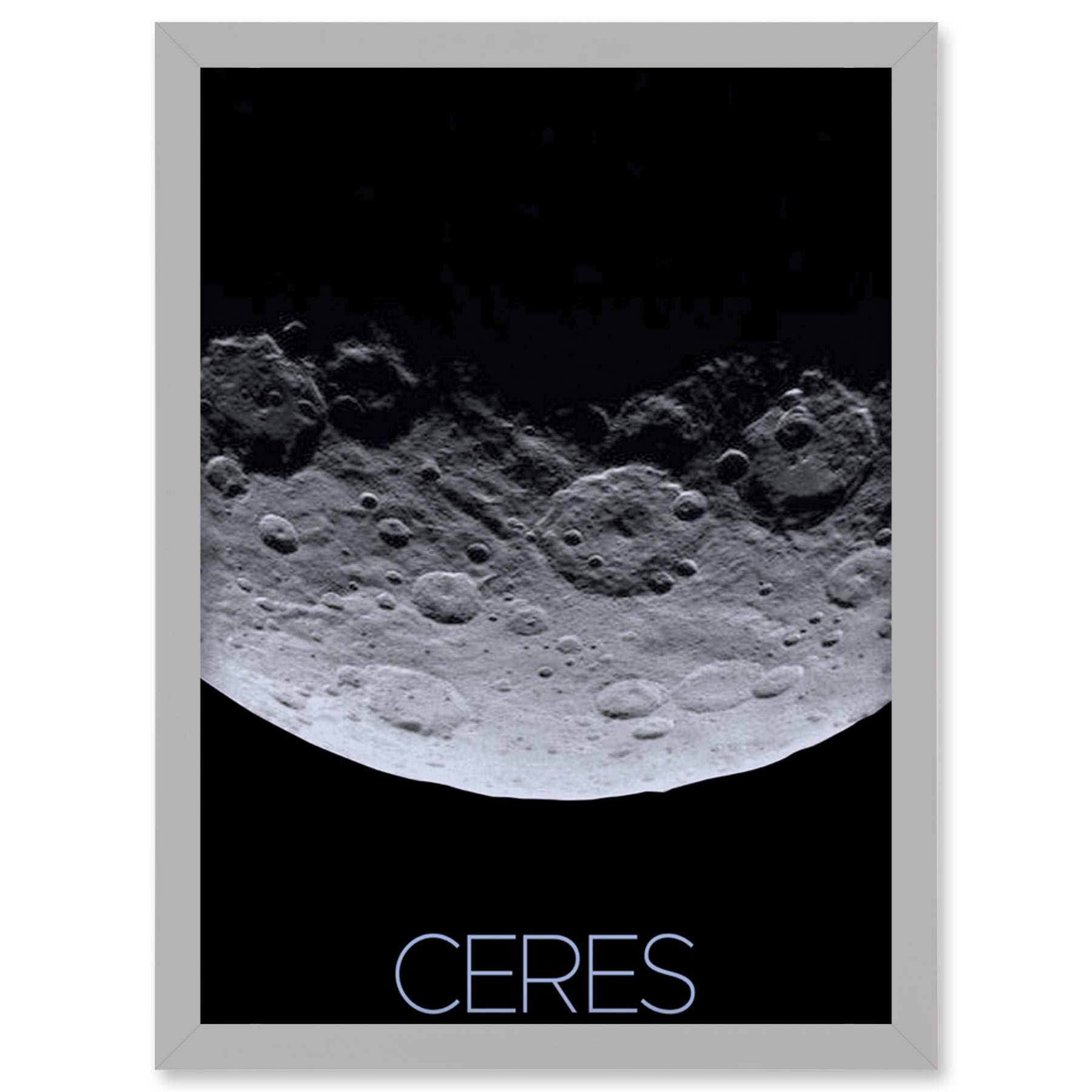 NASA Dawn Spacecraft Dwarf Planet Ceres Close Up Poster Artwork Framed Wall  Art Print A4 - Walmart.com, image size:1800x1800