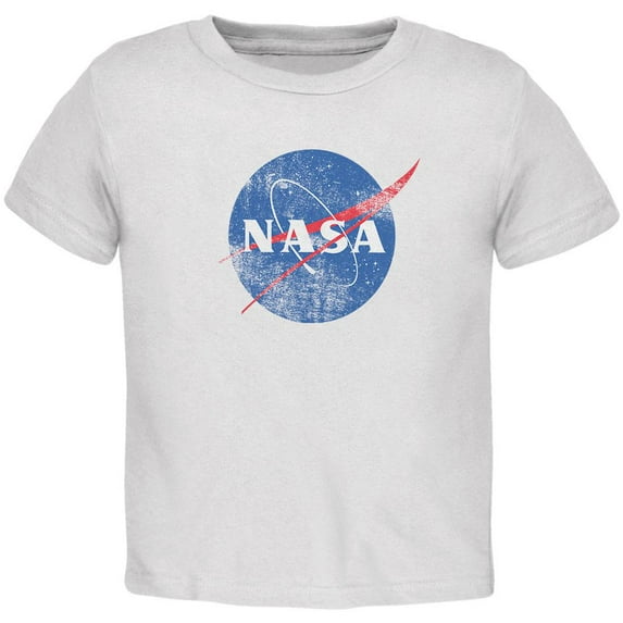 NASA Distressed Logo Baby Crewneck T Shirt White 12 Month