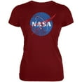thumbnail image 1 of NASA Distressed Logo Juniors Soft T Shirt Garnet Red LG, 1 of 1