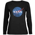 thumbnail image 1 of NASA Distressed Logo Ladies' Relaxed Jersey Long-Sleeve Tee Black SM, 1 of 1