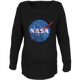 thumbnail image 1 of NASA Distressed Logo Maternity Soft Long Sleeve T Shirt, 1 of 1