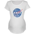 thumbnail image 1 of NASA Distressed Logo Maternity Soft T Shirt White 2XL, 1 of 1
