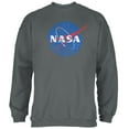 thumbnail image 1 of NASA Distressed Logo Mens Sweatshirt Charcoal SM, 1 of 1