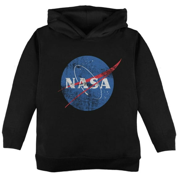 NASA Distressed Logo Toddler Hoodie Black 4T