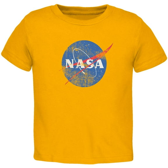 NASA Distressed Logo Toddler T Shirt Gold 2T
