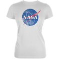 thumbnail image 1 of NASA Distressed Logo White Juniors Soft T-Shirt - Large, 1 of 1