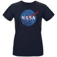 thumbnail image 1 of NASA Distressed Logo Womens Organic T Shirt Navy MD, 1 of 1