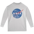 thumbnail image 1 of NASA Distressed Logo Youth Long Sleeve T Shirt White YLG, 1 of 1