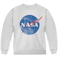 thumbnail image 1 of NASA Distressed Logo Youth Sweatshirt White YLG, 1 of 1