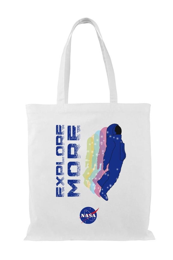 Explore More Grunge Astronaut Tote Bag - NASA Designs, One Size Cotton Canvas Tote Bag