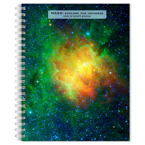 NASA Explore the Universe 2025 6 X 7.75 Inch Spiral-Bound Wire-O Weekly Engagement Planner Calendar New Full-Color Image Every Week (Desk)